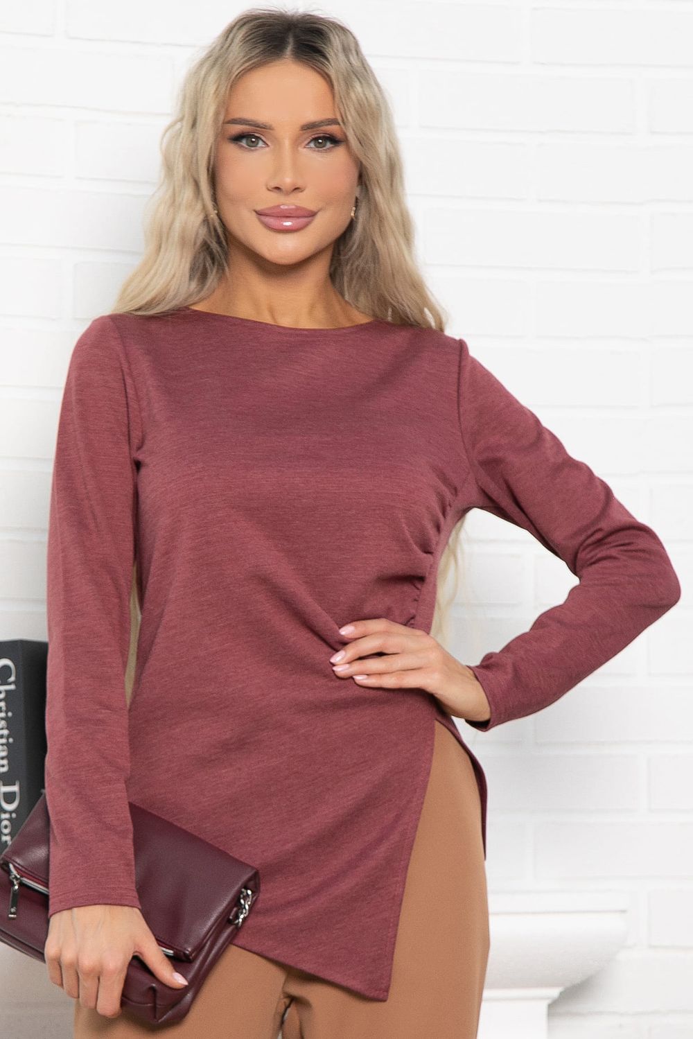 Блуза Тильда (бордовая) Б14995-50М LT Collection