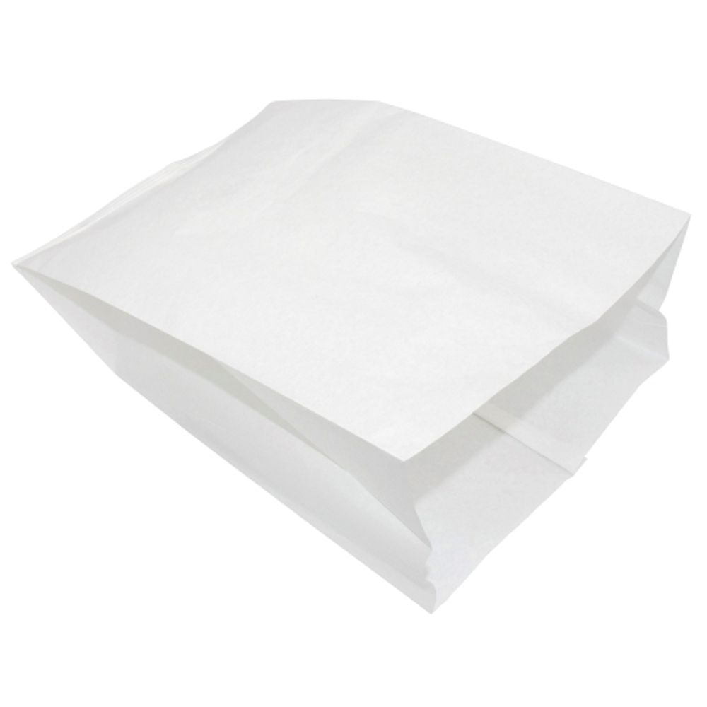 Пакеты бумажные фасовочные жиростойкие с плоским дном 12х16см белые (100/2000шт)