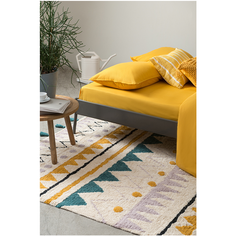 Ковер из хлопка с контрастным этническим орнаментом из коллекции ethnic, 120x180 см