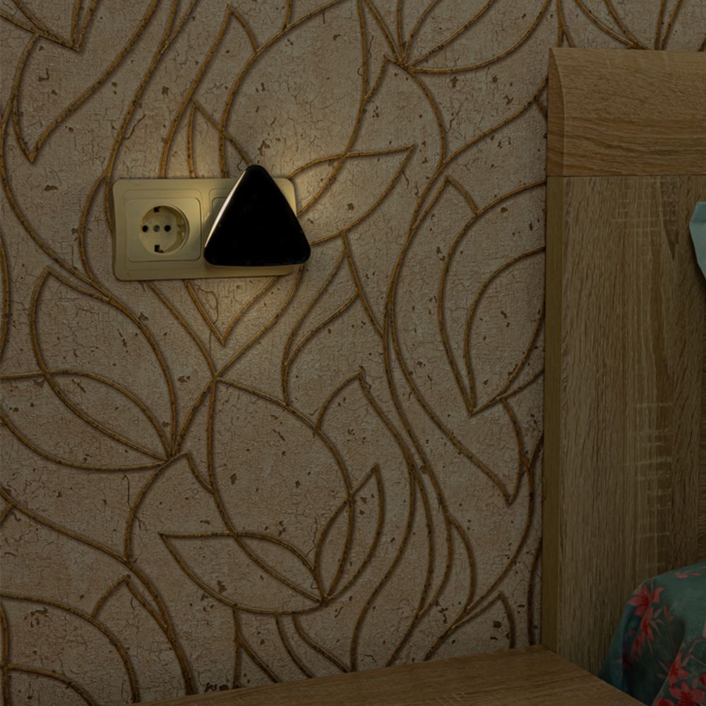 DTL-320 Треугольник-Black-Sensor Светильник-ночник. С фотосенсором день-ночь. Черный. ТМ Uniel