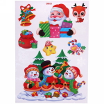 Наклейка на стекло 50*70 см «Праздник снеговичков»