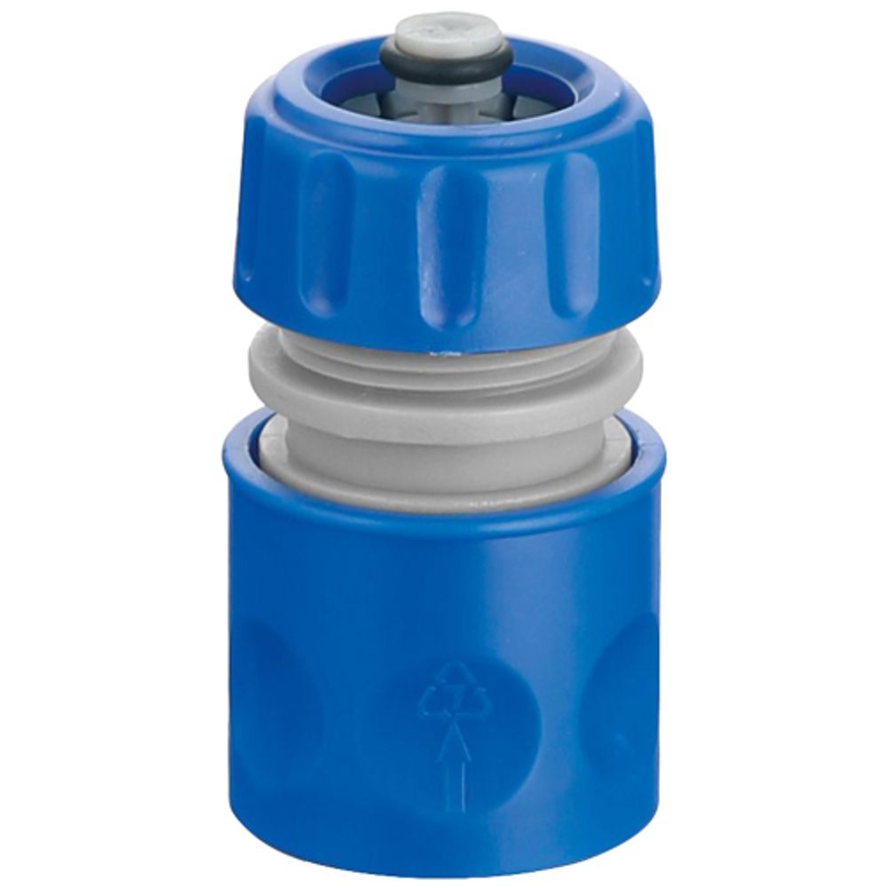 Коннектор GREEN APPLE GAP-6202 для шланга с аквастопом 12 мм 1/2 пластик | Аксессуары для полива Green Apple