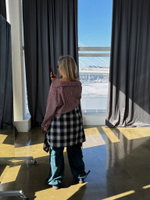 Рубашка в клетку нежно-розовая