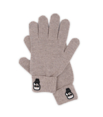 перчатки k/ikonik patch knit Karl Lagerfeld - бежевый(226W3605)