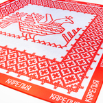 Шейный платок «Карельский орнамент», 70×70 см