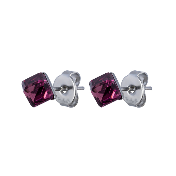 Серьги пусеты Fiore Luna  Hot Pink SWE2127/1 HP S