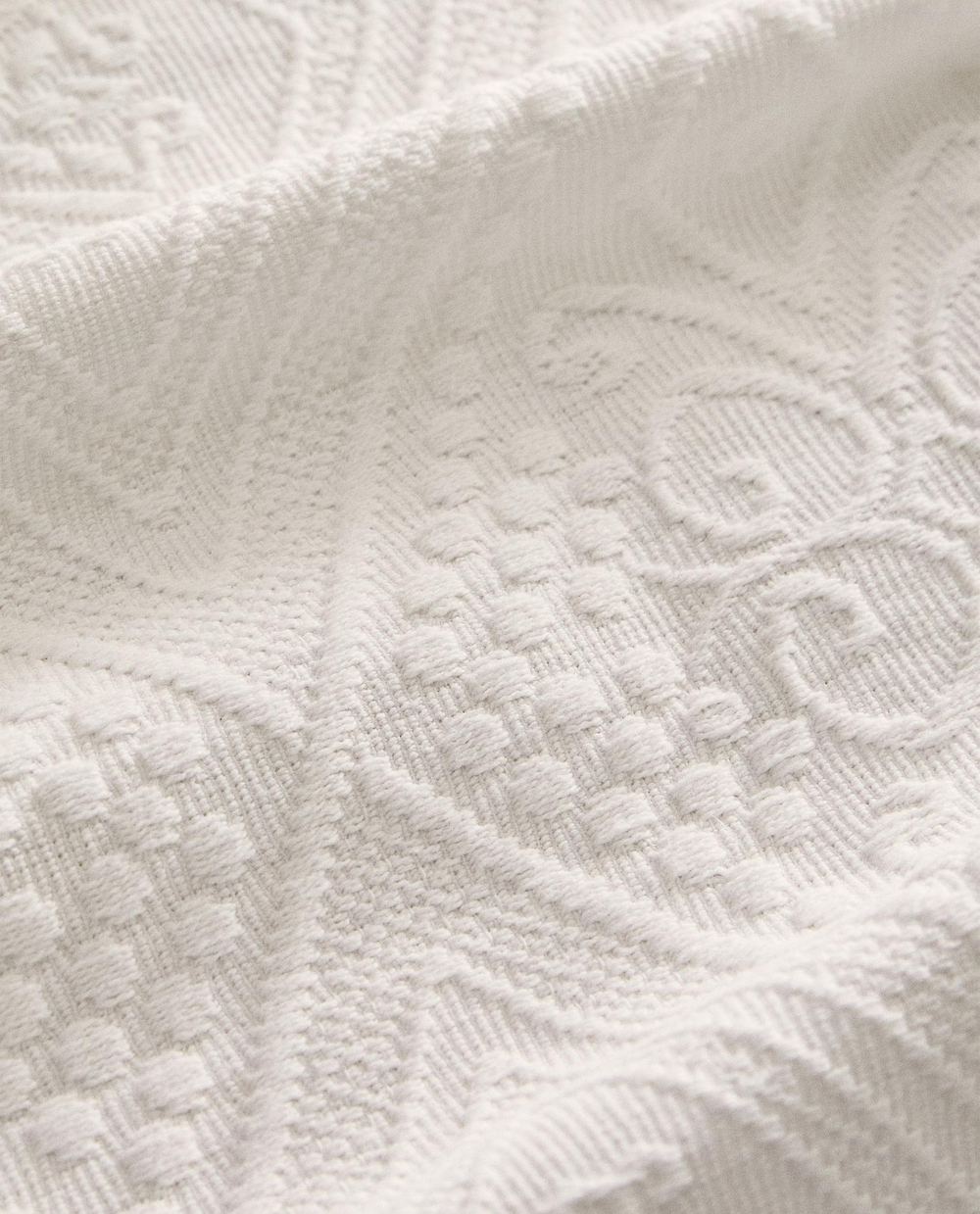 Zara Home покрывало из хлопка, белый · 6191/006