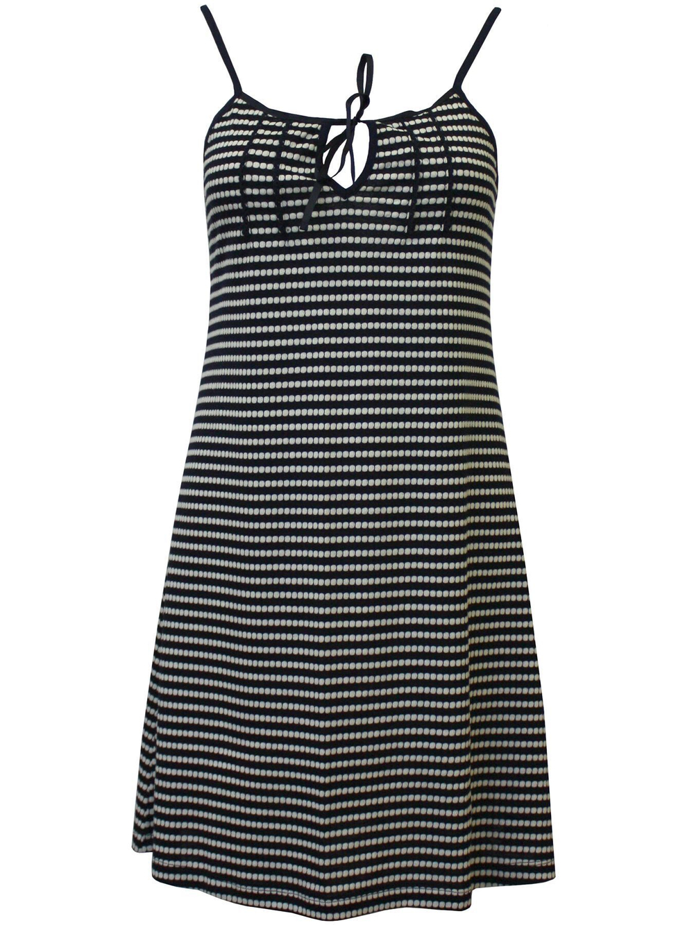 Сорочка на тонких регулируемых бретелях (Размер: M) (Цвет: черный с белым)