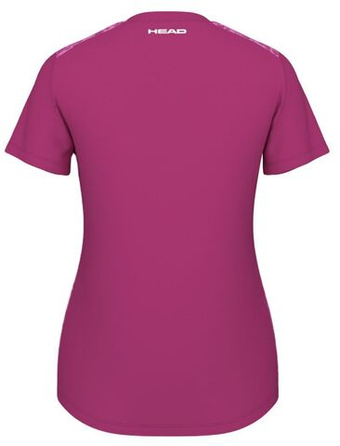 Женская футболка футболка Head Tie-Break II T-Shirt - print Vision белый/ярко-розовый