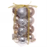 Набор шаров «Волшебный вальс» 5 см (16 предметов), шампань/серебро