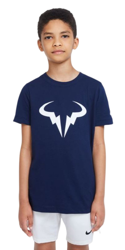Футболка для мальчика теннисная Nike Court Dri-Fit Tee Rafa B - obsidian