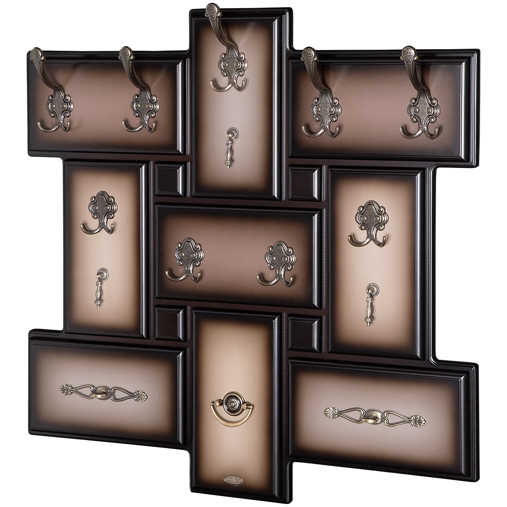 Вешалка настенная Пандора 9 Орех Оберджин Шоколад