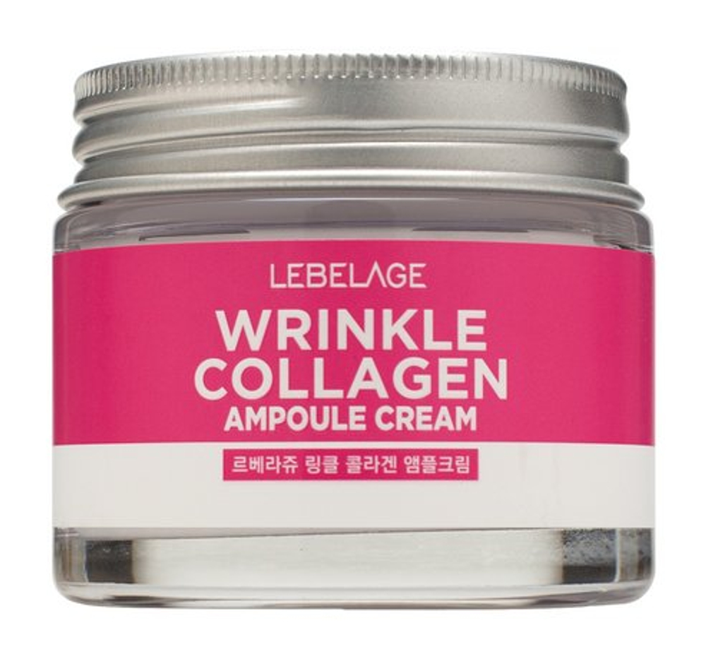 Крем для лица подтягивающий с коллагеном LEBELAGE Wrinkle Collagen Ampoule Cream 70 мл