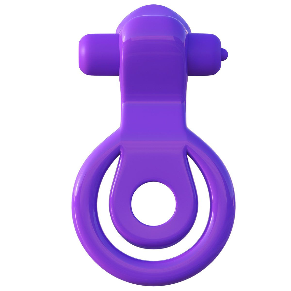Эрекционное кольцо на пенис и мошонку Lovely Licks Couples Ring (Цвет: фиолетовый)