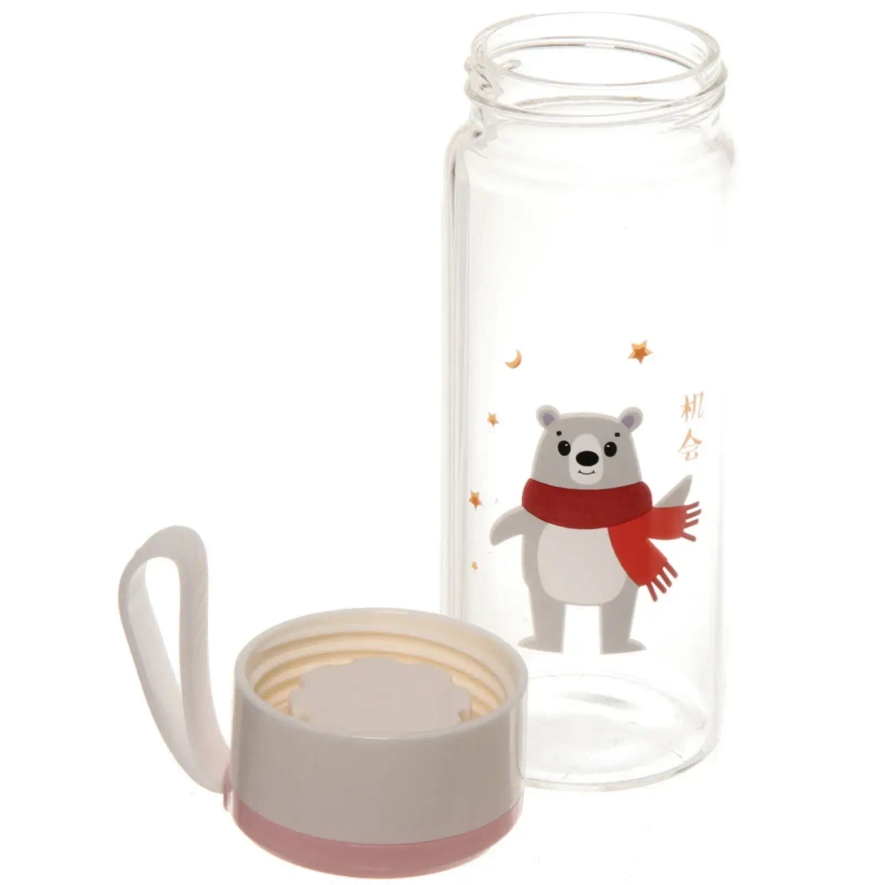 Бутылка питьевая стеклянная 320мл «Полярный Мишка»