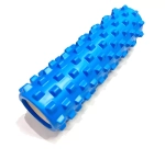 Ролик массажный для йоги MARK19 Yoga Wolf tooth 45x14 см синий
