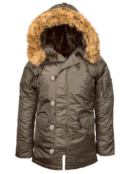 Куртка Аляска Женская - Alpha N-3B W Parka (т.серый/оранж - r.grey/orange)