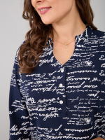 Блузка БЛ-22/тсиний-письмо