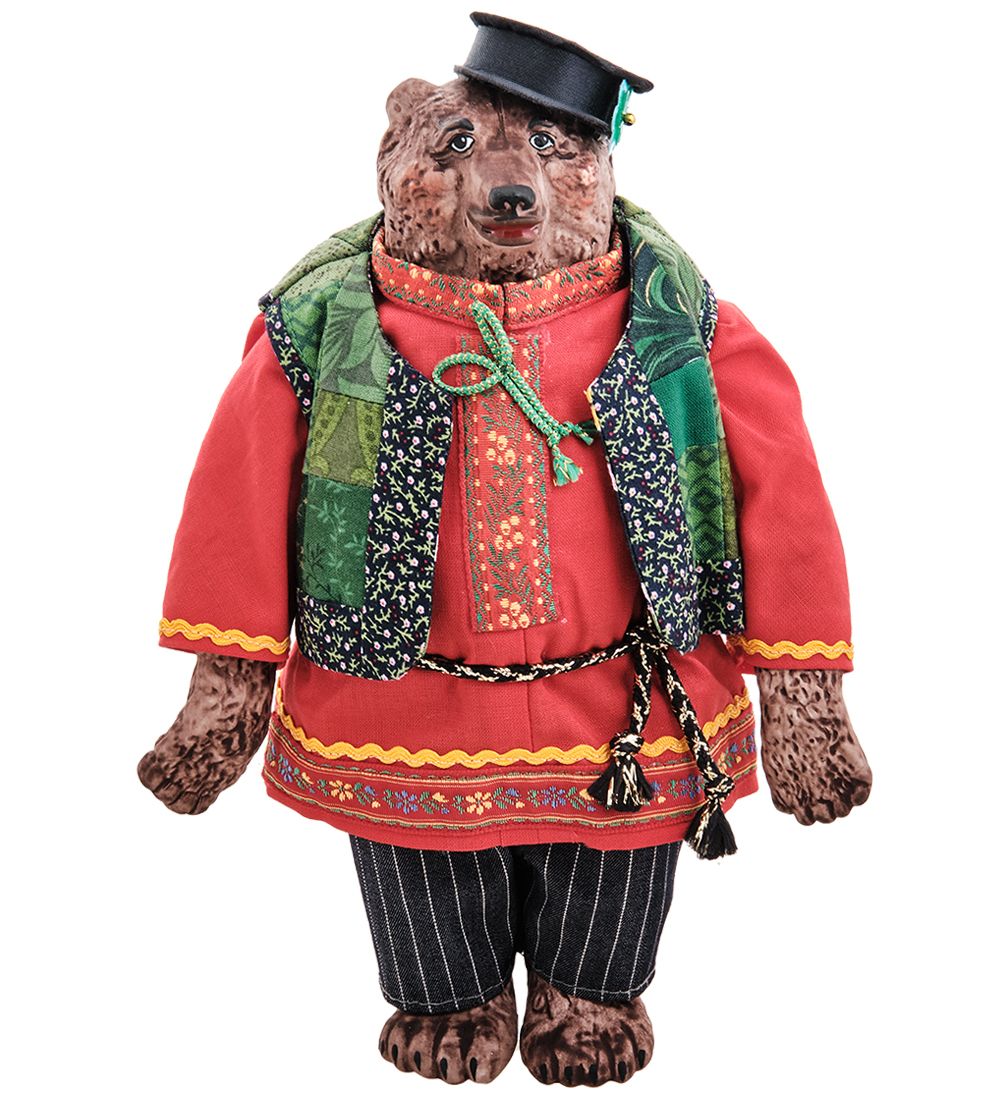 RK-863 Кукла «Медведь в жилетке и картузе» бол.