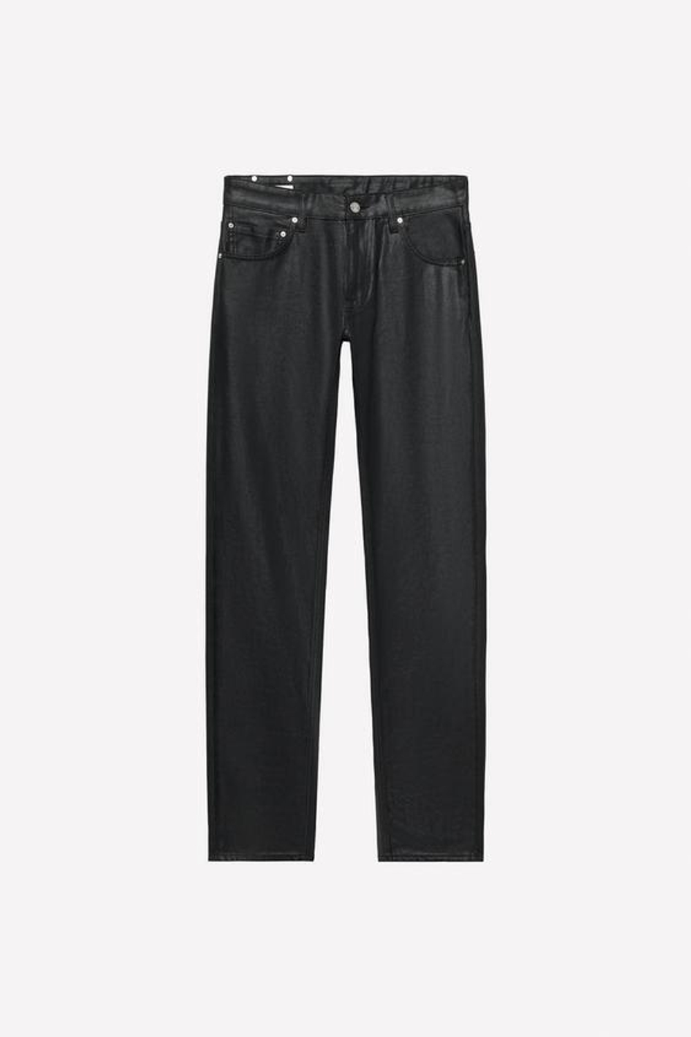 ZARA X LUDOVIC DE SAINT SERNIN ЗАУЖЕННЫЕ ВОЩЕНЫЕ ДЖИНСЫ, ЧЕРНЫЙ