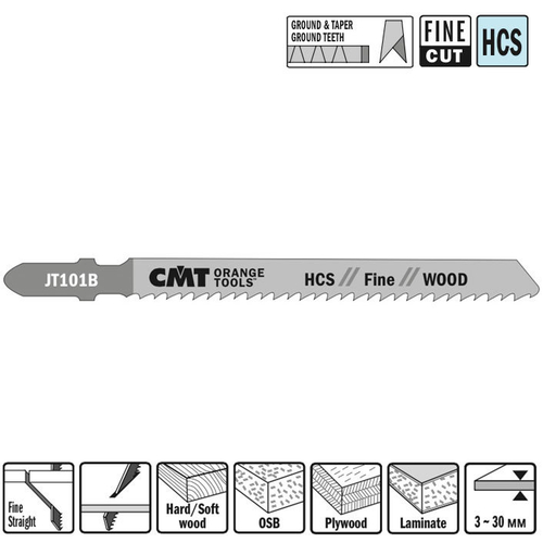 Пилка для лобзика по дереву CMT JT101B-5