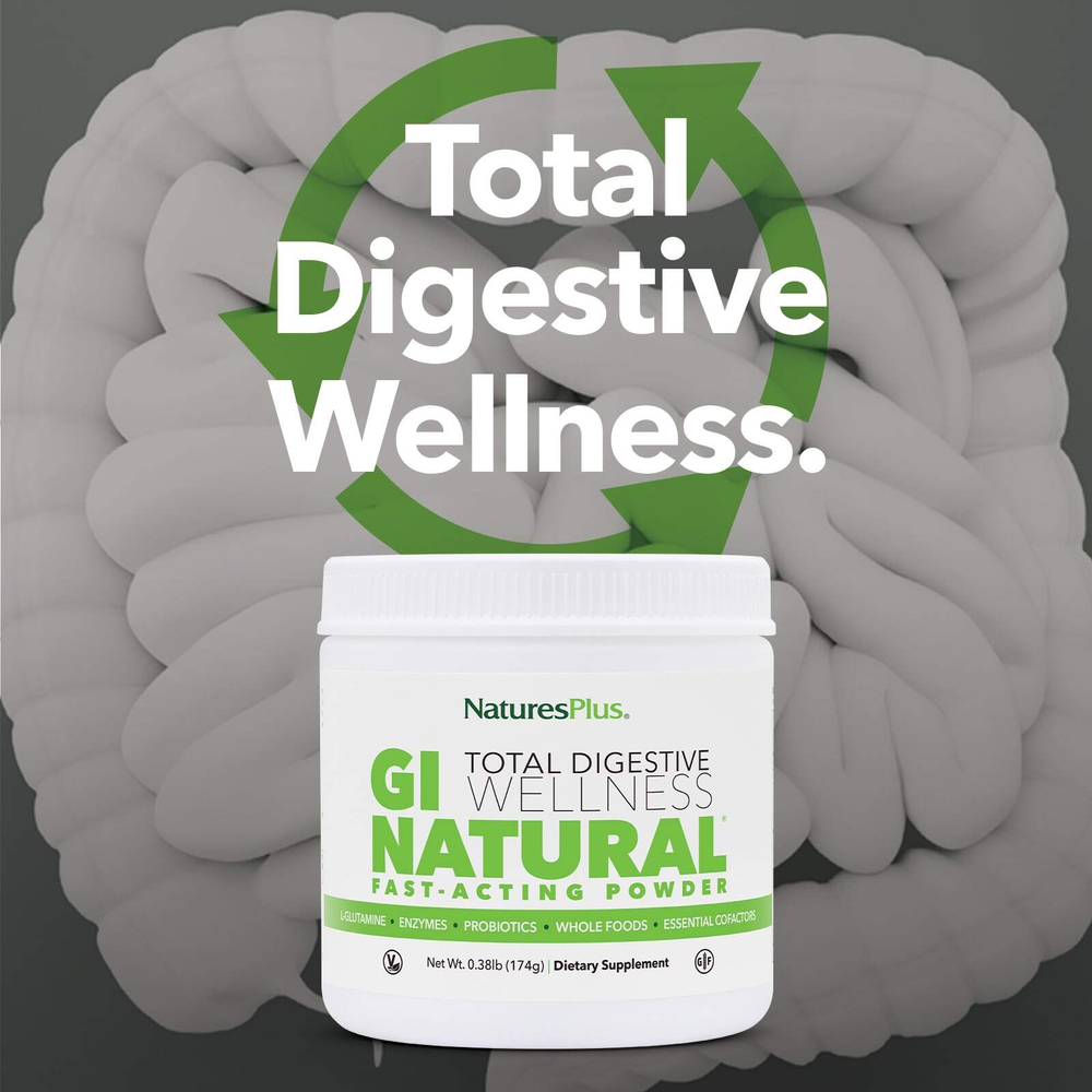 NaturesPlus, Быстродействующий порошок GI Natural, 0,38 ф. (174 г)