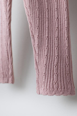 ZARA ЛЕГИНСЫ С АЖУРНЫМ УЗОРОМ, РОЗОВЫЙ