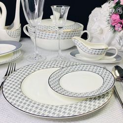 Lenardi 145-407 Набор из 6 тарелок 16,5см EARL GREY в под.уп.(х20)Костяной фарфор