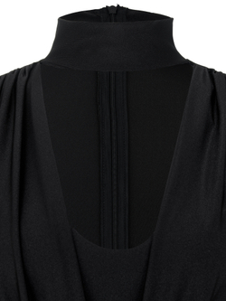 Боди с драпировкой из бифлекса