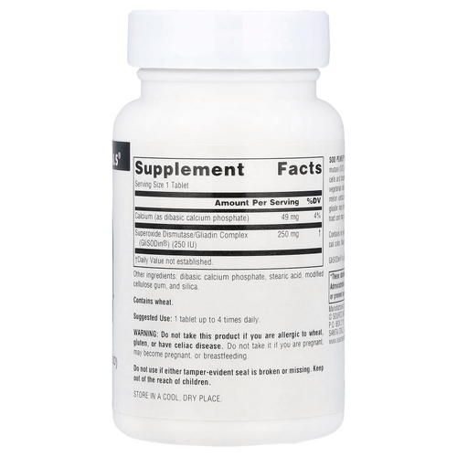 Source Naturals, SOD Power™, 250 мг, 60 таблеток