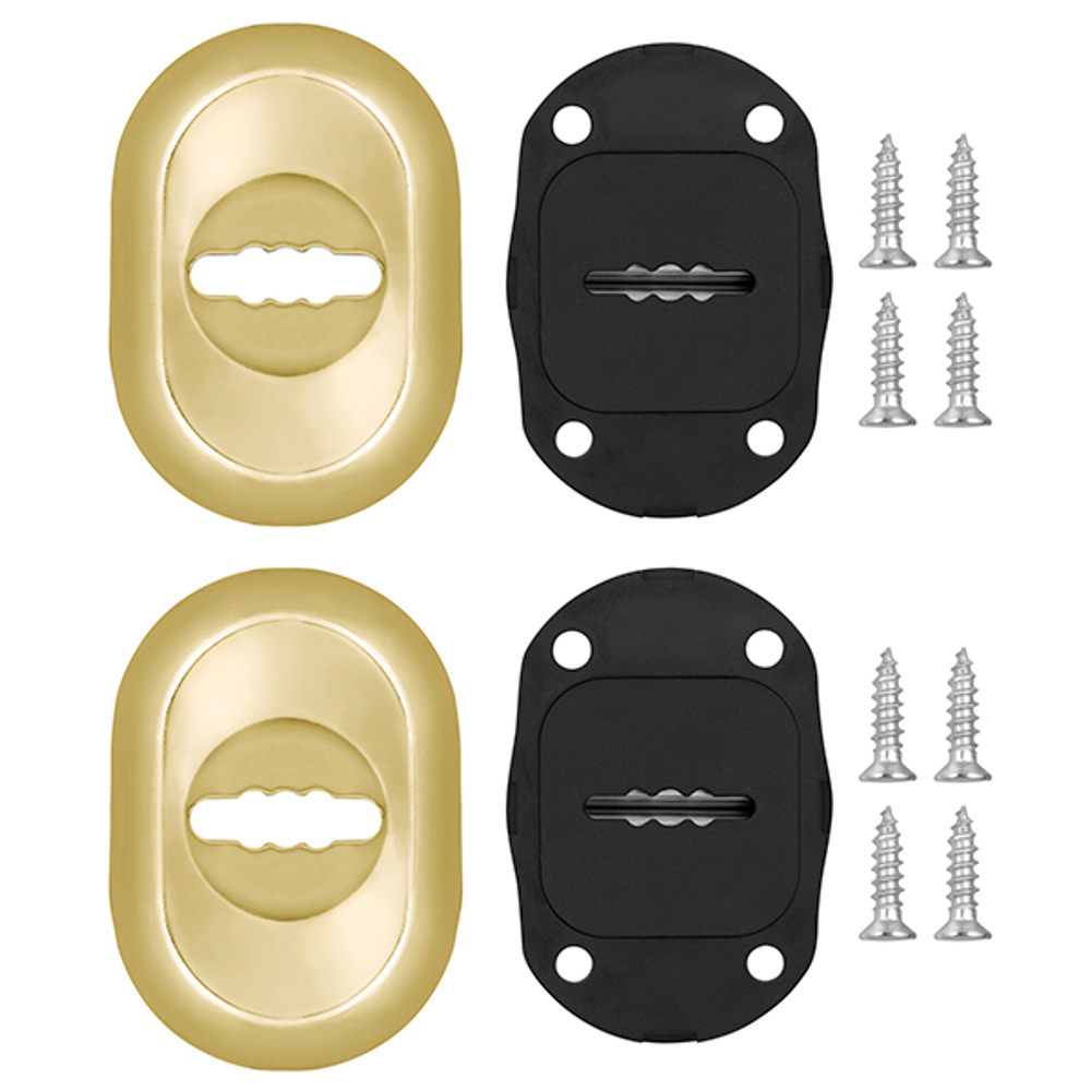 Накладка под сувальдный ключ ESC-13S с автоматическими шторками GP-золото (2шт. в уп.,отгр. по 1 шт)