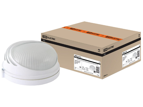 Светильник НПБ1307 белый круг ресничка IP54 60Вт TDM