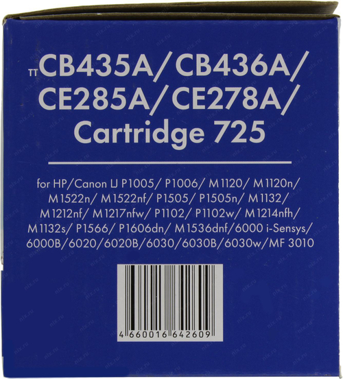 Картридж NV-Print аналог CB435A/CB436A/CE285A/CE278A/725 для HPP1005/M1120, Canon 6000/20/30