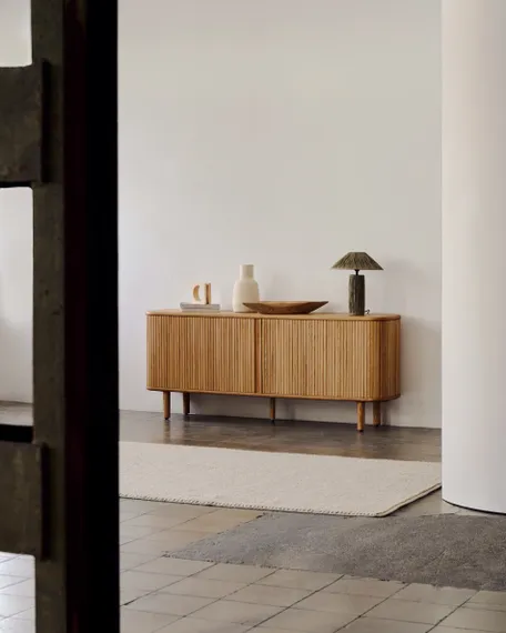 Сервант Mailen с раздвижным фасадом, 180x75 см, светлый ясень