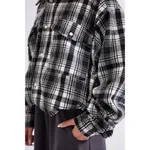 Рубашка БИЧ с шерстью клетка черно-белая