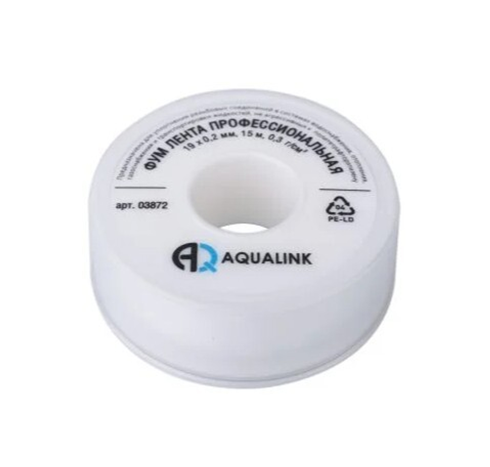 Лента ФУМ AQUALINK 19 мм*15 м*02мм