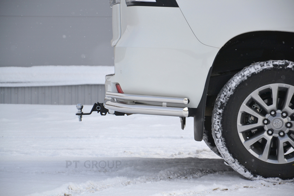 Фаркоп PT GROUP /съемный квадрат/ с нержавеющей накладкой для TOYOTA LC PRADO 150 2009-/ LEXUS GX 460 2010-2013(паспорт и сертификат в комплекте)(без электрики) арт.TPR-09-991124.00