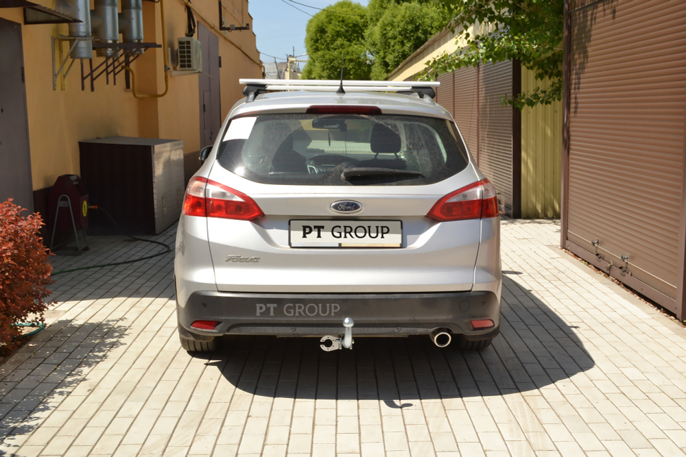 Полностью ОЦИНКОВАННЫЙ фаркоп на Ford Focus 3 универсал 2011-2019 без выреза бампера(без электрики) арт.FFO-11-991528.00