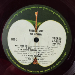 Винтажная виниловая пластинка LP The Beatles Rubber Soul (Japan 1970) (Red Wax Vinyl)