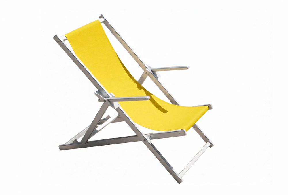 Кресло-шезлонг текстиленовое складное Magnani Sdraio, серебристый