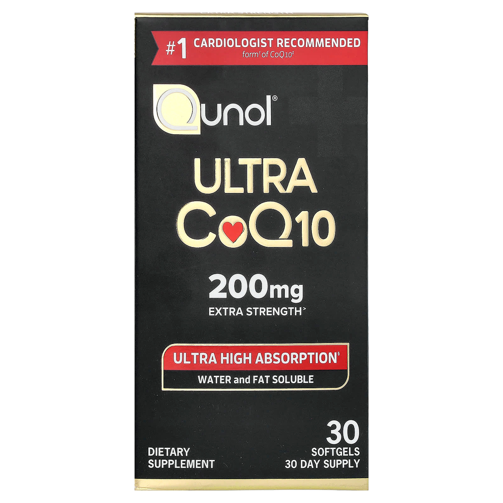 Qunol, Ultra CoQ10, 200 мг, 30 капсул