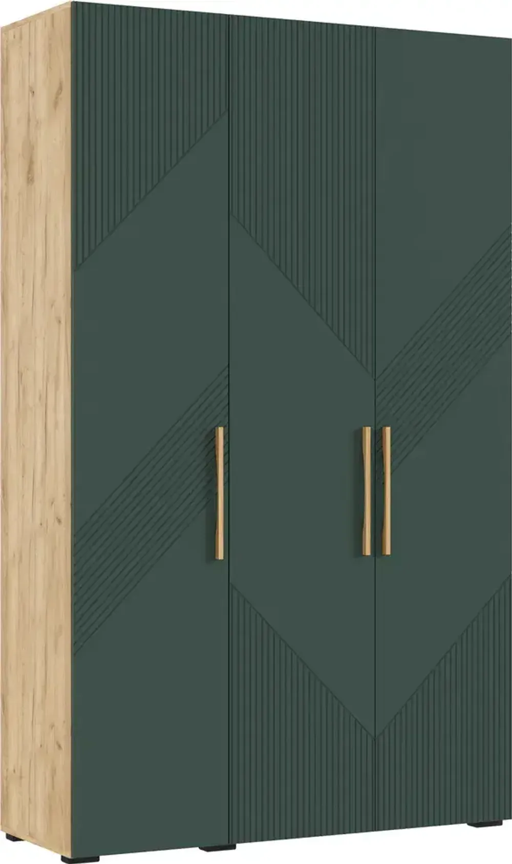 Шкаф 3-х ств., "Ирис" (браш мени грин/дуб крафт) МФ Миф