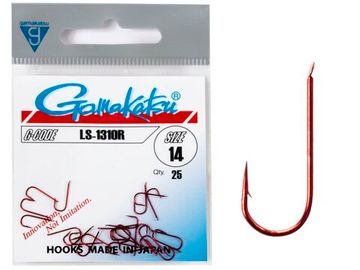 Крючки Gamakatsu LS-1310R HOOKS RED разм. 14 25шт.