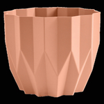 Кашпо для цветов пластиковое 0,8л d-13см «Геометрия» Персиковый