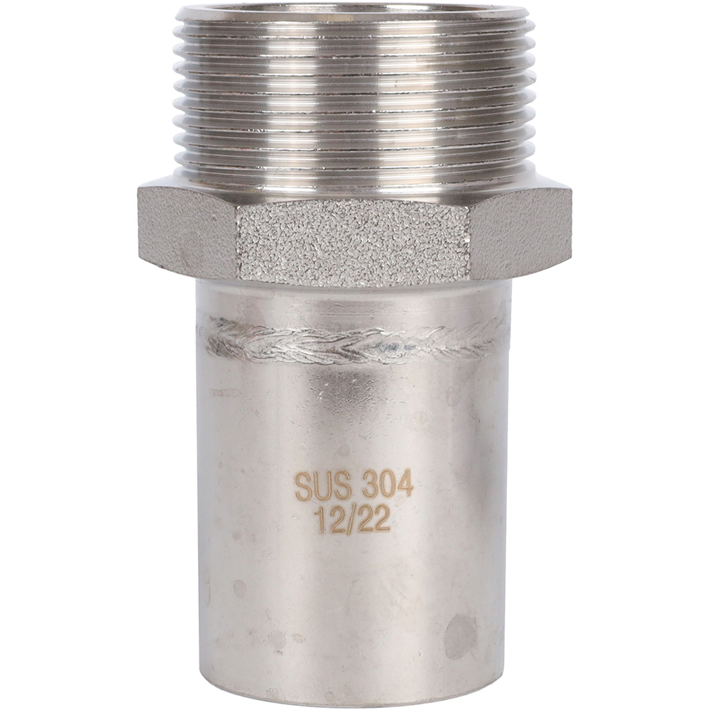 ROMMER Вставка с НР 42x1 1/2" из нержавеющей стали прессовой
