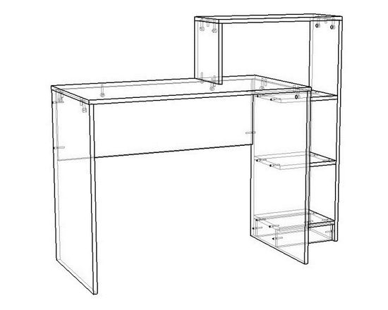 Стол-стеллаж ДЕЛИ правый