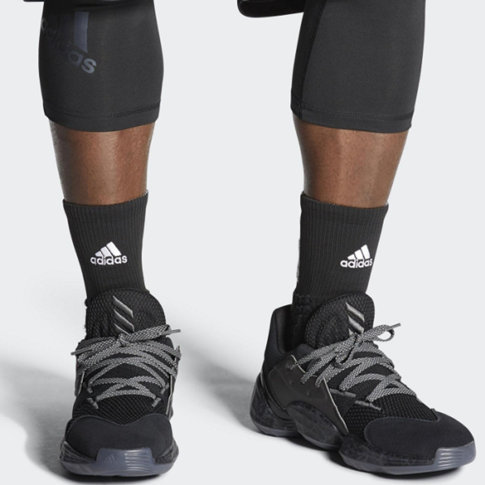 Adidas Harden Vol. 4 GCA shock absorption, non-slip, wear-resistant, low-top basketball shoes, men's black