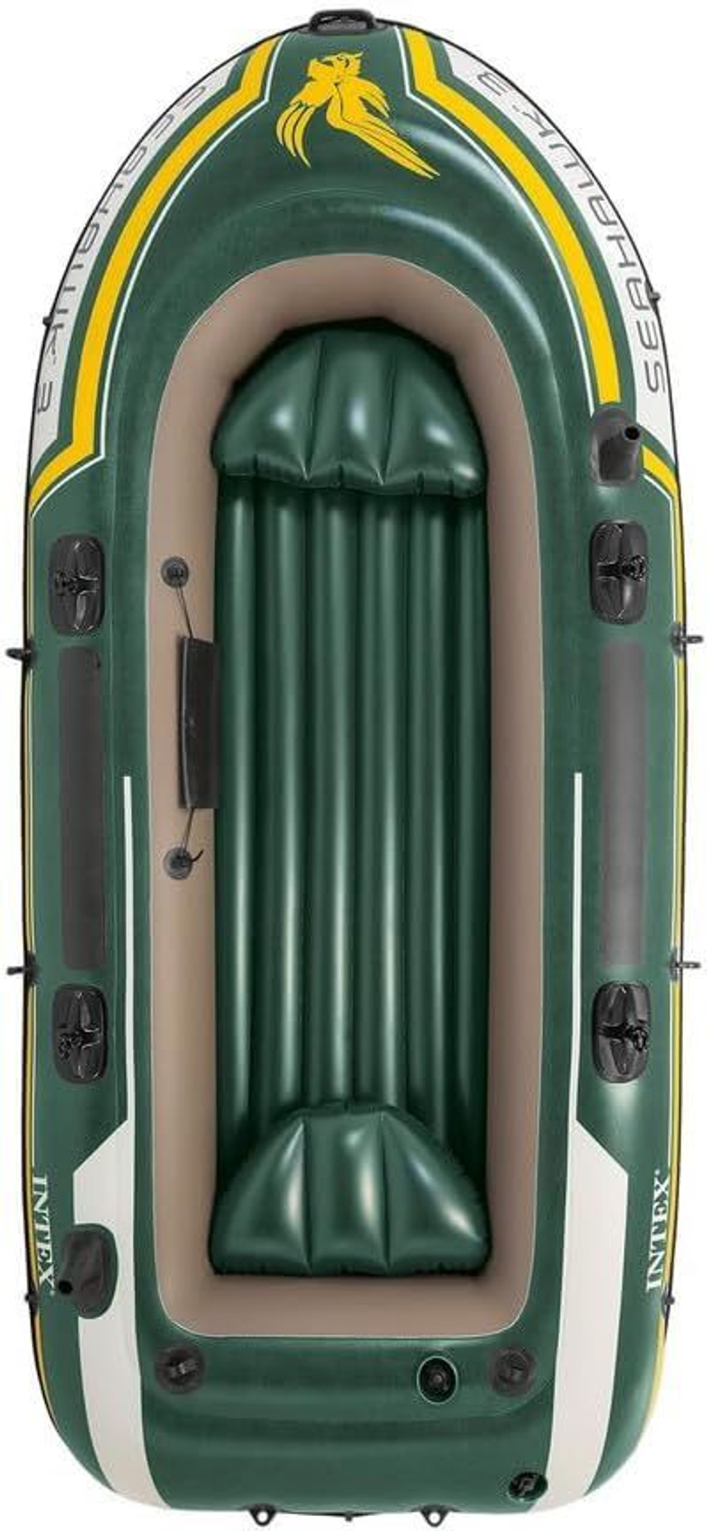 Лодка надувная Intex Seahawk 3 Set, 68380NP, с веслами и насосом, до 360 кг, 295 х 137 х 43 см