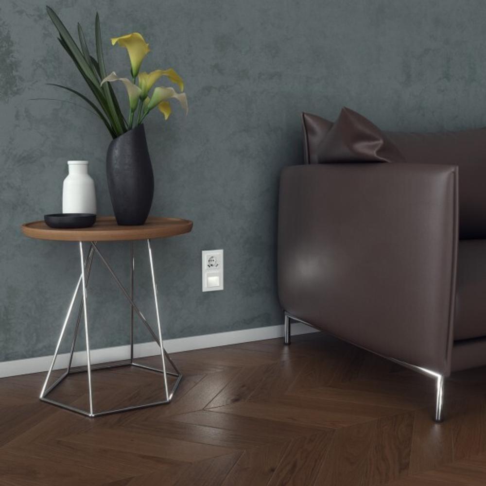 Рамка на 2 поста Favorit (белый матовый,стекло)