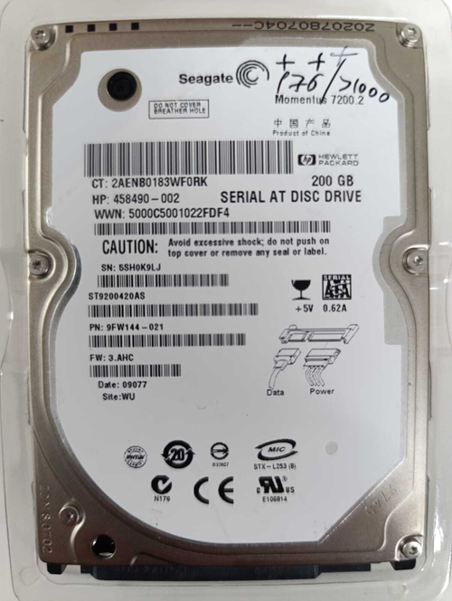 HDD SATA 200 Gb 2,5'' бу без дефектов с ресурсом